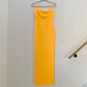 NEW Solace London Riley Maxi Gown In Neon Orange